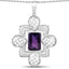 Colgante de Amatista Genuina de 7.80 Quilates en Plata de Ley