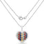 4.40 Carat Multi-Stone Heart Pendant in .925 Sterling Silver