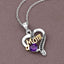 0.48 Carat Genuine Amethyst and Black Spinel Pendant in Sterling Silver