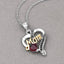 Pendentif en Grenat et Spinelle Noir de 0,55 Carat en Argent Sterling