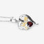 Pendentif en Grenat et Spinelle Noir de 0,55 Carat en Argent Sterling