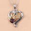Pendentif en Grenat et Spinelle Noir de 0,55 Carat en Argent Sterling