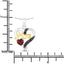 Pendentif en Grenat et Spinelle Noir de 0,55 Carat en Argent Sterling