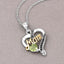 Pendentif en péridot véritable de 0,49 carat et spinelle noir en argent sterling