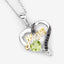 Pendentif en péridot véritable de 0,49 carat et spinelle noir en argent sterling