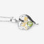 Pendentif en péridot véritable de 0,49 carat et spinelle noir en argent sterling