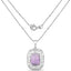 7.30 Carat Genuine Amethyst Pendant in Sterling Silver