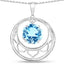 Colgante de Topacio Azul Suizo de 8.75 Quilates en Plata Esterlina