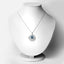 Colgante de Topacio Azul Suizo de 8.75 Quilates en Plata Esterlina
