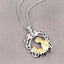 Pendentif en argent sterling avec saphir bleu véritable de 0,12 carat