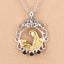 Pendentif en argent sterling avec saphir bleu véritable de 0,12 carat