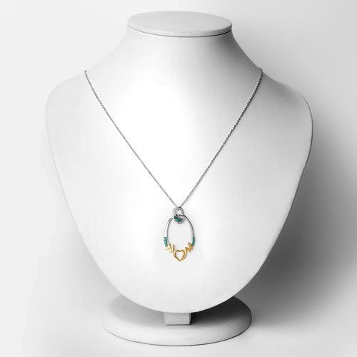 Pendentif en argent sterling .925 avec émeraude véritable de 0,15 carat