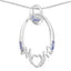 0.18 Carat Genuine Tanzanite Heart Pendant in Sterling Silver