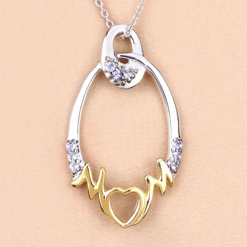 Pendentif en argent sterling .925 avec tanzanite véritable de 0,18 carat
