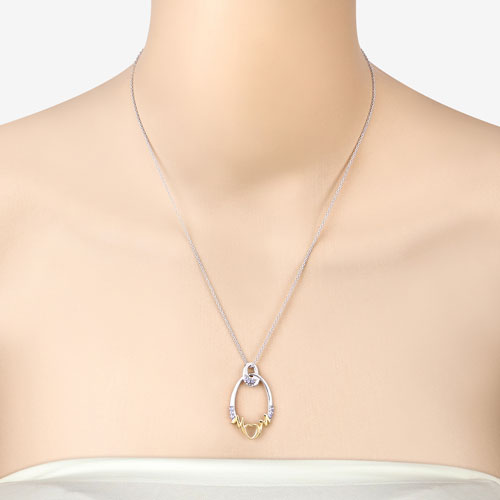 Pendentif en argent sterling .925 avec tanzanite véritable de 0,18 carat
