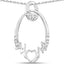 Colgante de Corazón de Diamante Blanco Genuino de 0.14 Quilates en Plata Esterlina