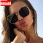 Lunettes de soleil carrées de luxe avec protection UV400
