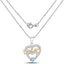 Pendentif en Topaze Bleue Suisse et Topaze Blanche de 0,44 Carat