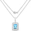 Colgante de Topacio Azul Suizo de 10.63 Quilates en Plata Esterlina