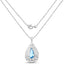 Pendentif en topaze bleue suisse véritable de 7,20 carats en argent sterling