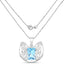 Pendentif en topaze bleue suisse véritable de 11,10 carats en argent sterling