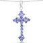 2.00 Carat Genuine Tanzanite Sterling Silver Pendant