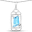 Pendentif en Topaze Suisse Bleue et Topaze Blanche de 4,57 Carats