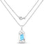 Pendentif en Topaze Suisse Bleue et Topaze Blanche de 4,57 Carats