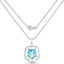 7.60 Carat Genuine Blue Topaz Sterling Silver Pendant