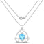 11.50 Carat Swiss Blue Topaz Pendant in Sterling Silver