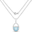 Pendentif en Topaze Bleue Suisse de 4,08 Carats et Topaze Blanche en Argent Sterling