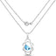 Pendentif en topaze bleue suisse véritable de 4,60 carats en argent sterling