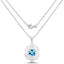 Pendentif en topaze bleue suisse véritable de 8,18 carats en argent sterling