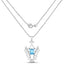 5.68 Carat Genuine Swiss Blue Topaz Pendant in Sterling Silver