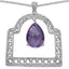 10.70 Carat Genuine Amethyst Sterling Silver Pendant