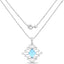 Pendentif en topaze bleue suisse véritable de 5,15 carats en argent sterling