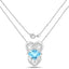 4.65 Carat Genuine Swiss Blue Topaz Pendant in Sterling Silver