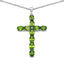 Pendentif en argent sterling avec péridot et topaze blanche de 8,32 carats