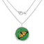 Pendentif en argent sterling avec émeraude véritable de 29,50 carats
