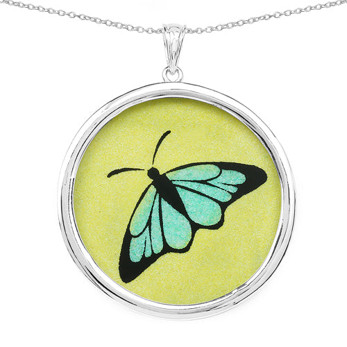 Pendentif en Citrine Naturelle de 29,50 Carats en Argent Sterling .925