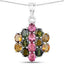 Pendentif élégant en tourmaline de 4,34 carats et en argent sterling