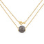 Colgante de Piedra Lunar Gris Genuina de 16.79 Quilates en Plata Esterlina