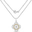 0.57 Carat Genuine White and Yellow Diamond Pendant in Sterling Silver