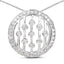 Pendentif en diamant blanc véritable de 0,53 carat en argent sterling .925