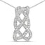 Colgante de Diamante Blanco Genuino de 0.54 Quilates en Plata Esterlina