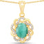 2.78 Carat Genuine Emerald and White Topaz Pendant