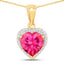 Pendentif en argent sterling avec topaze rose et topaze blanche de 4,74 carats