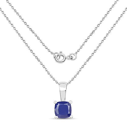 Pendentif élégant en émeraude et rubis de 1,80 carat en argent sterling