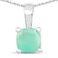Elegante colgante de esmeralda, rubí y zafiro de 3.00 quilates en plata esterlina