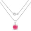 Elegante colgante de esmeralda, rubí y zafiro de 3.00 quilates en plata esterlina